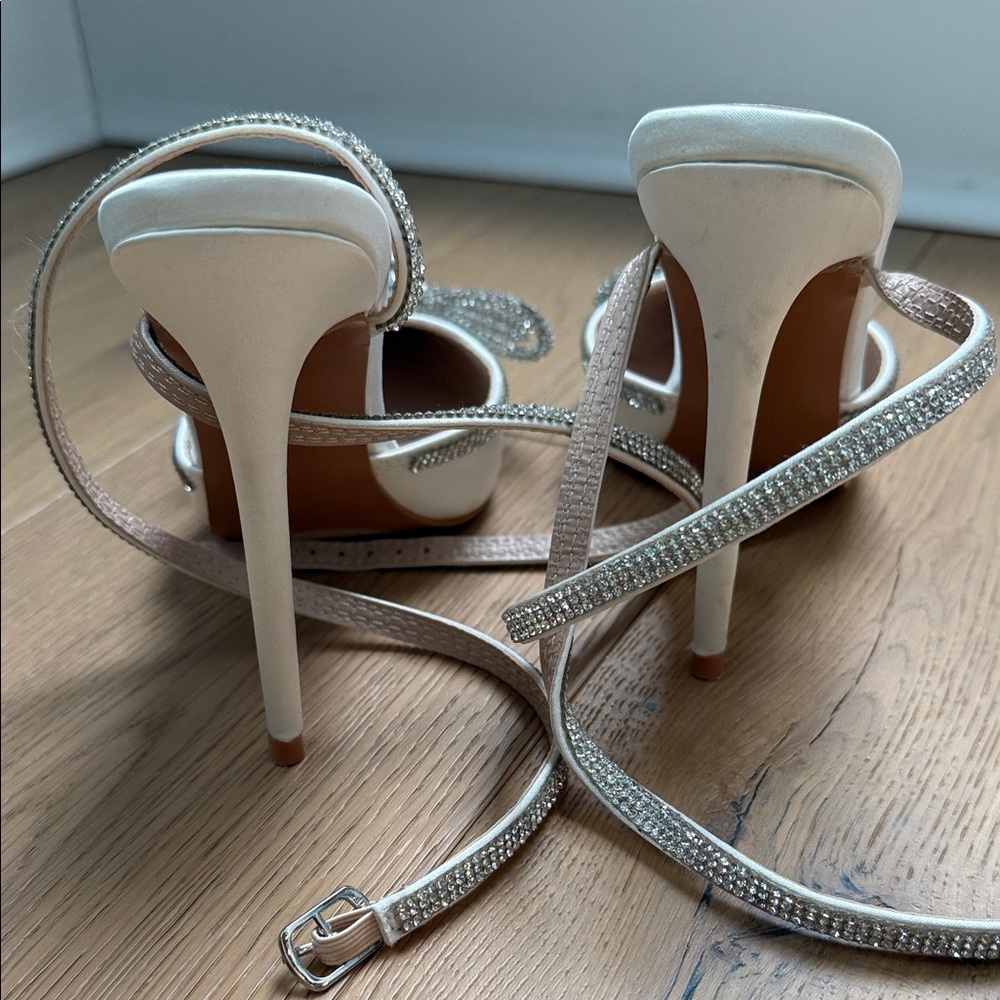 Lulu's Ivory Strappy Heels - Picture 2 of 3